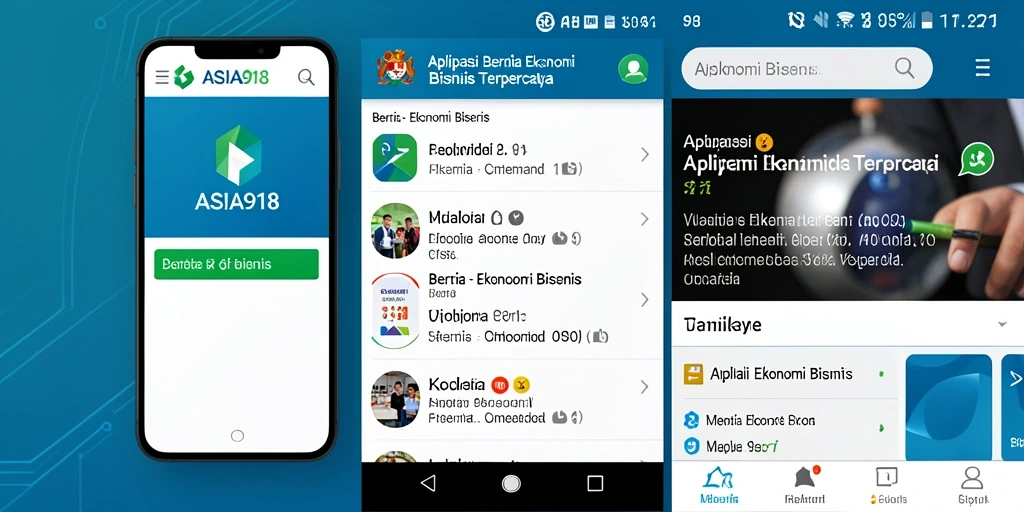 Antarmuka ASIA918 menampilkan berita ekonomi terkini dengan jelas dan informatif.