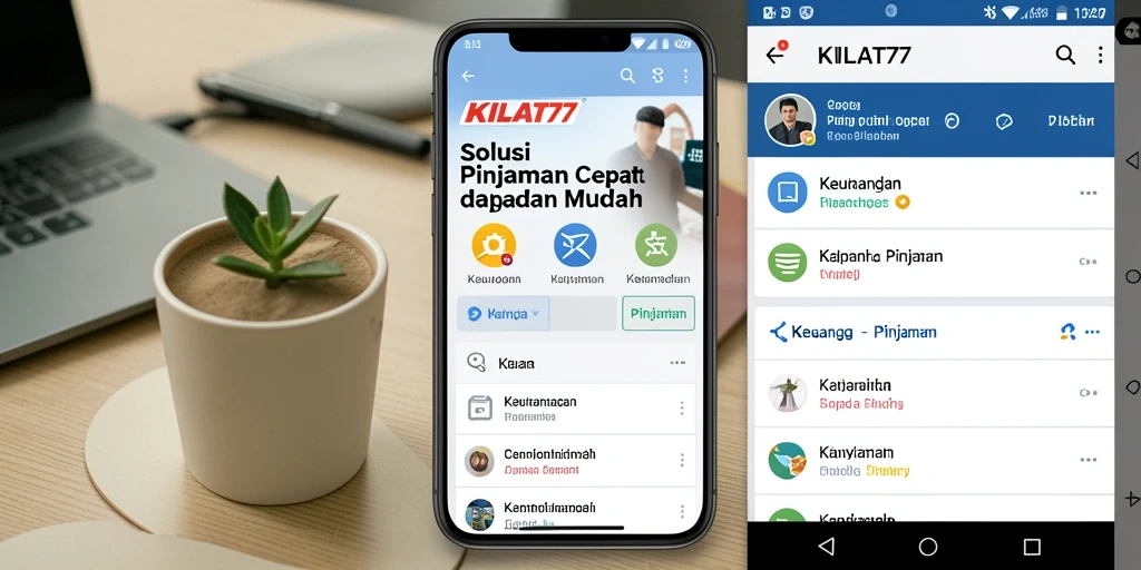 Antarmuka aplikasi KILAT77 untuk pengajuan pinjaman yang mudah dan cepat.