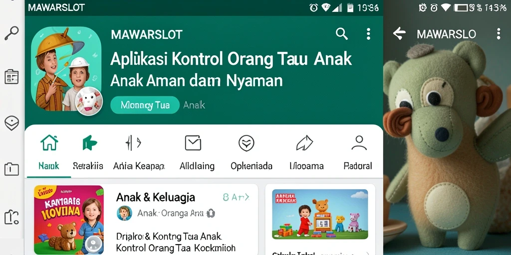 Tampilan antarmuka MAWARSLOT untuk kontrol orang tua yang sederhana.