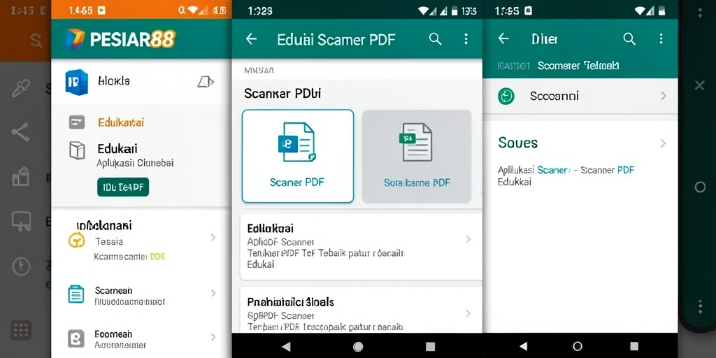 Tampilan antarmuka PESIAR88 dengan fungsi pemindaian yang mudah digunakan.
