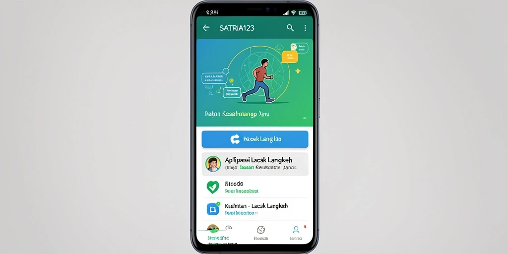 Tampilan antarmuka utama SATRIA123 dengan fitur lacak langkah yang intuitif.
