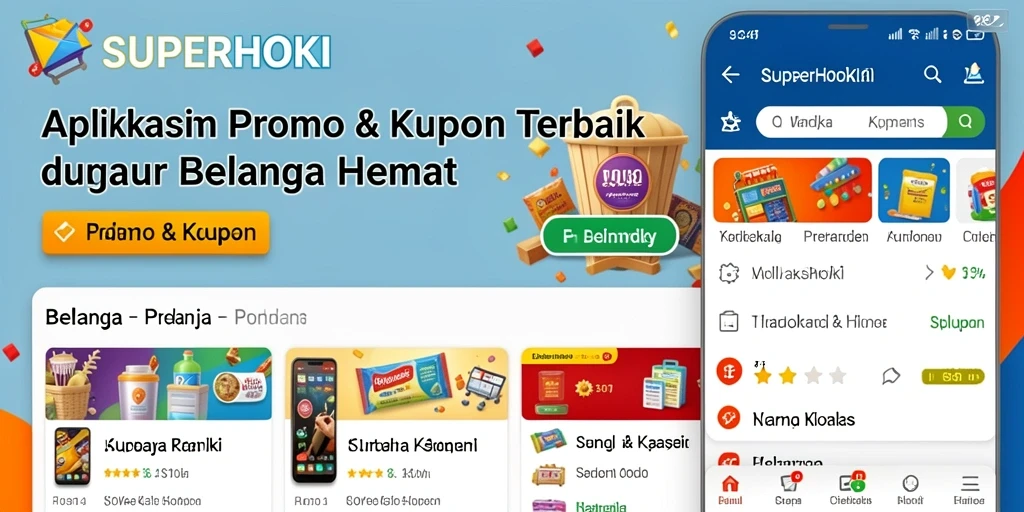 Tampilan antarmuka aplikasi SUPERHOKI yang sederhana dan informatif.